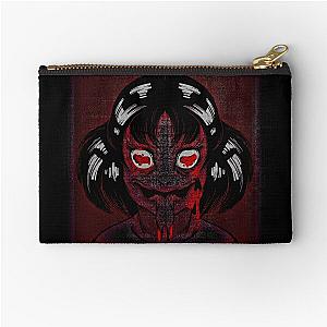 japanese horror manga bloody tongue eyes Zipper Pouch