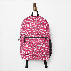 Eye Monster Pattern Bright Pink Background Backpack