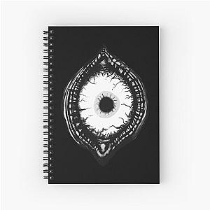 BW of Evil eye horror style Spiral Notebook