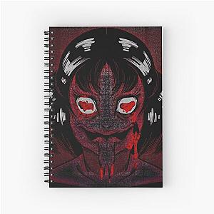 japanese horror manga bloody tongue eyes Spiral Notebook