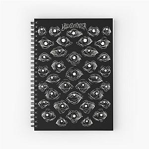 The Everwatcing Eyes White on black Spiral Notebook