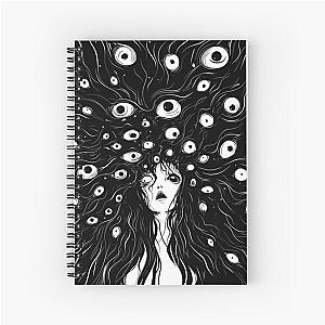 Eye of Horror - Japanese Manga-Style Creepy Design Spiral Notebook