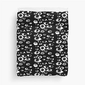 The evil eyes 2024 in BW of Evil eyes horror style Duvet Cover