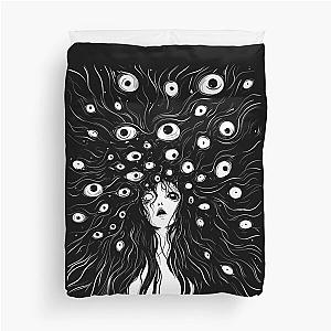 Eye of Horror - Japanese Manga-Style Creepy Design Duvet Cover