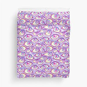 Wall of Eyes in Purple Duvet Cover