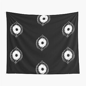 BW of Evil eye horror style Tapestry