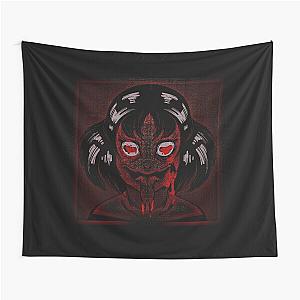 japanese horror manga bloody tongue eyes Tapestry