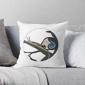 Snail slug girl Throw Pillow RB0811