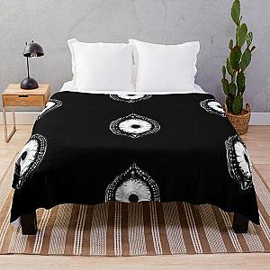 BW of Evil eye horror style Throw Blanket RB0811