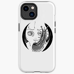 creepy girl with snail junji ito inspired iPhone Tough Case RB0811