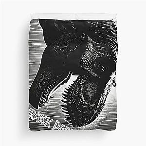 JURASSIC PARK MOVIE POSTER BLACK WHITE MONSTER Duvet Cover