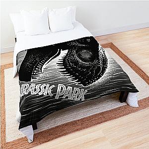 JURASSIC PARK MOVIE POSTER BLACK WHITE MONSTER Comforter