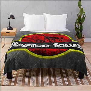 Jurassic Park - Raptor Squad fan art Throw Blanket