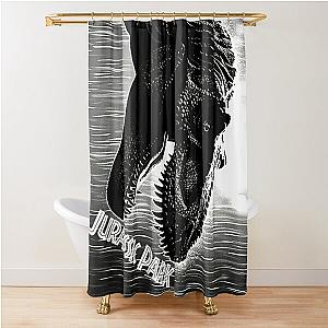 JURASSIC PARK MOVIE POSTER BLACK WHITE MONSTER Shower Curtain