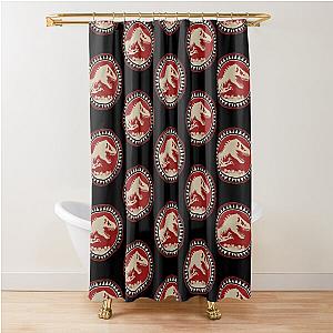 Jurassic Park Distressed Fossil Badge   Shower Curtain