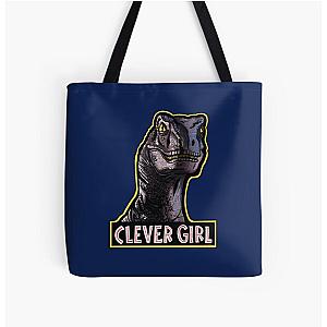 Clever Girl Jurassic Park Raptor    All Over Print Tote Bag