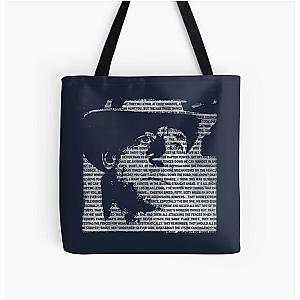 Jurassic Park - Robert Muldoon - Faded Print With Quotes All Over Print Tote Bag