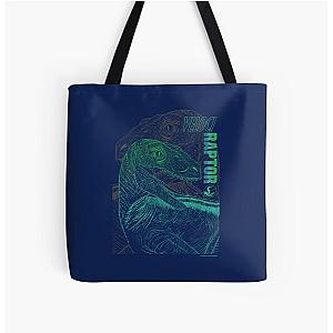 Jurassic Park Velociraptor    All Over Print Tote Bag