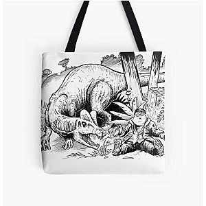 Jurassic Park Cartoon All Over Print Tote Bag