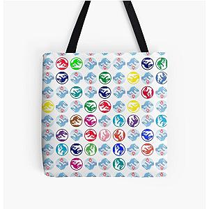 jurassic park dinosaurs All Over Print Tote Bag