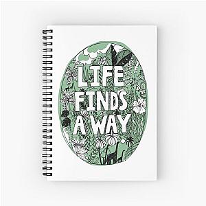 Life Finds A Way - Jurassic Park Green Spiral Notebook