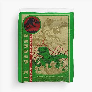 Jurassic Park Vintage Japanese Poster Duvet Cover