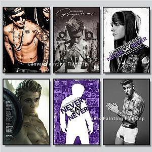 Justin Bieber Posters - Popular Singer Justin Bieber HD Print Canvas Painting Posters  AL2407