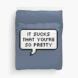 So What Lyrics Speech Bubbles  It Sucks That Youre So Pretty    Duvet Cover