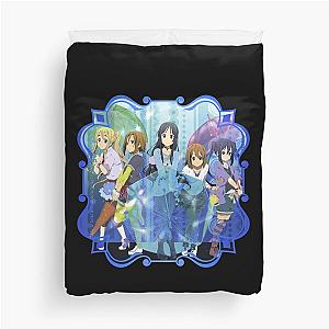 Fancy K-ON in Spring! Purple (on Black) Duvet Cover