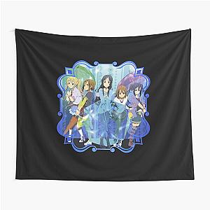 Fancy K-ON in Spring! Purple (on Black) Tapestry