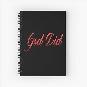 God Did, Official Kai Cenat God Did Merch, AMP God Did Catchphrase Logo Hoodies, T-Shirts & More Spiral Notebook