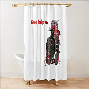 KAIJU NO 8 KAIJU 8 KAFKA HIBINO GOD HELP US RED MODE (KAIJU FIGHTING ANIMEMANGA) Shower Curtain