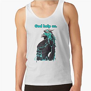 KAIJU NO 8 KAIJU 8 KAFKA HIBINO GOD HELP US BLUE (KAIJU FIGHTING ANIMEMANGA) Tank Top