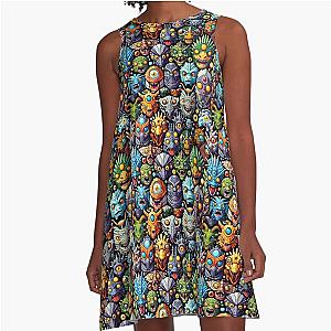 Kaiju Print 2! A-Line Dress