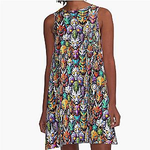 Kaiju Print 3! A-Line Dress