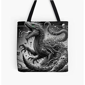 Kaiju dragon  All Over Print Tote Bag