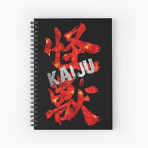 Monster Kaiju Kanji in Fire Spiral Notebook