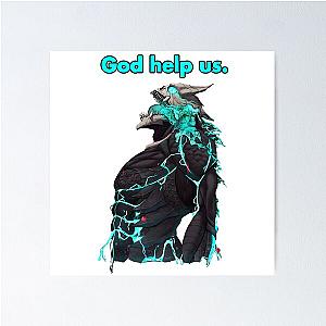 KAIJU NO 8 KAIJU 8 KAFKA HIBINO GOD HELP US BLUE (KAIJU FIGHTING ANIMEMANGA) Poster