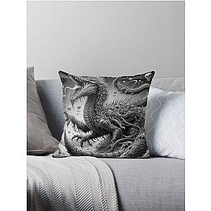 Kaiju dragon  Throw Pillow