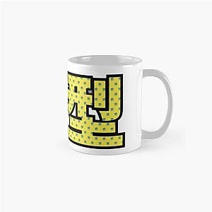 The Japanese word ASAGATA- morning person- yellow green CHIDORI ( lots of birds ) pattern Classic Mug