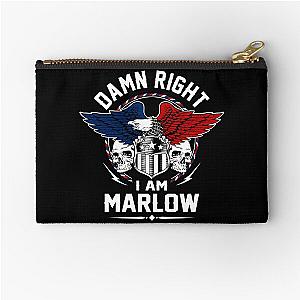 Marlow Name T Shirt - Damn Right I Am Marlow Gift Item Tee Zipper Pouch