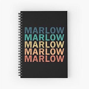 Marlow Name T Shirt - Marlow Vintage Retro Name Gift Item Tee Spiral Notebook