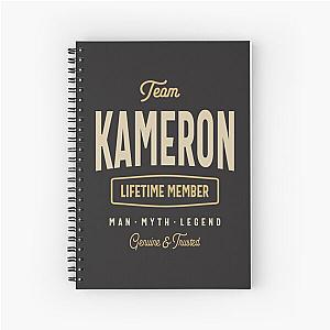 Team Kameron Lifetime Member Personalized Name Spiral Notebook