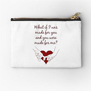 Quote Kane Brown what ifs What if I was made for you and you were made for me - red Zipper Pouch