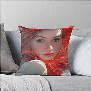 Karen Gillan (Nebula) Fantasy Art The Little Mermaid Throw Pillow