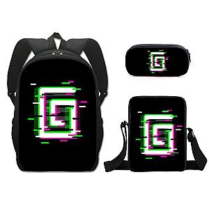 Karl Jacobs Trippy Logo Travel Backpack Shoulder Bag Pencil Case