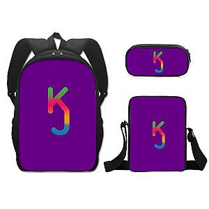 Karl Jacobs "K" Travel Backpack Shoulder Bag Pencil Case