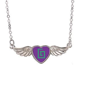 Karl Jacobs Stunning Zinc Alloy Pendant Beautiful Angel Wing Necklace