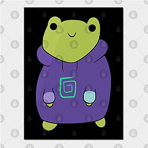 Karl Jacobs Posters - Funny frog with Karl Jacobs symbol Poster TP2409