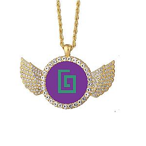 Exquisite Karl Jacobs Fashion Jewelry Pendant Angel Wing Necklace